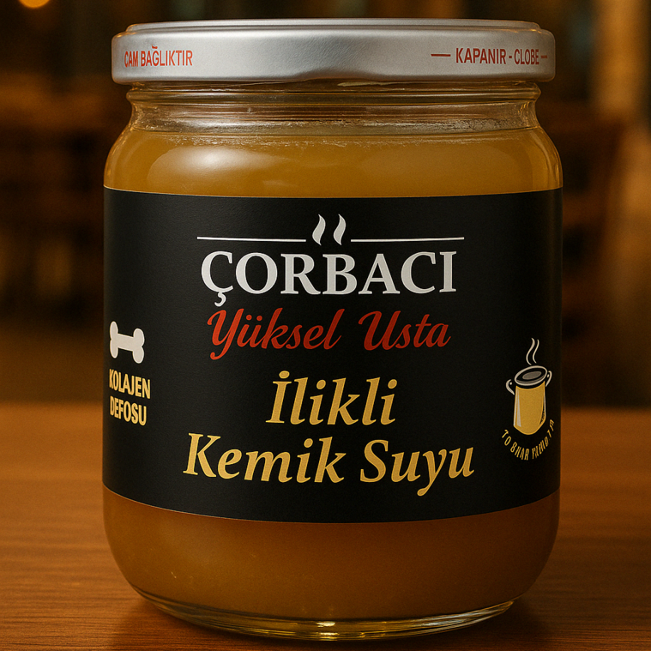 Çorbacı Yüksel Usta ilikli kemik suyu cam kavanoz